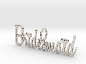 Bridesmaid Heart Pendant in Platinum
