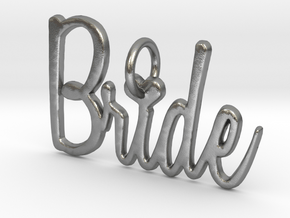 Bride Heart Pendant in Natural Silver