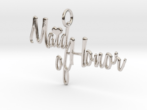 Maid of Honor Heart Pendant in Platinum