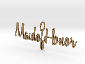 Maid of Honor Necklace Pendant in Natural Brass
