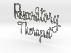 Respiratory Therapist Pendant in Natural Silver