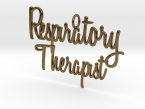 Respiratory Therapist Pendant in Natural Bronze