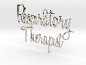 Respiratory Therapist Pendant in Rhodium Plated Brass