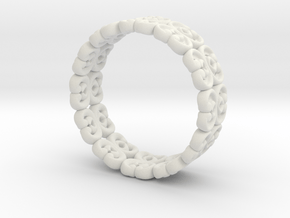 Bracelet "Bloom" in White Natural Versatile Plastic: Medium