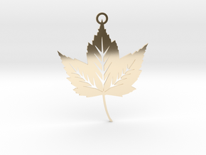 Forest Leaf Pendant in 14K Yellow Gold