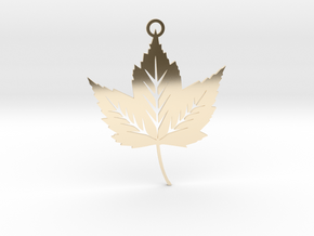 Forest Leaf Pendant in 14k Gold Plated Brass