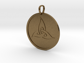 Triquetra Medallion in Natural Bronze