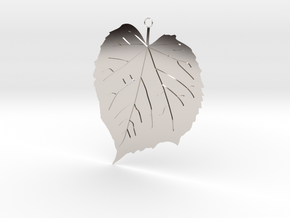 Elm Leaf Pendant in Platinum