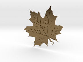 Maple Leaf Pendant in Polished Bronze