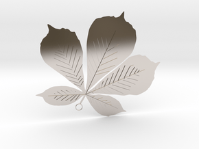 Sycamore Leaf Pendant in Platinum