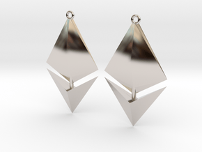 Ethereum Earring Pendants in Platinum