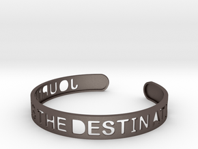 The Journey Is The Destination (TM) Bangle in Polished Bronzed Silver Steel