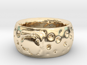 Chunky Heart Ring s6 in 14K Yellow Gold