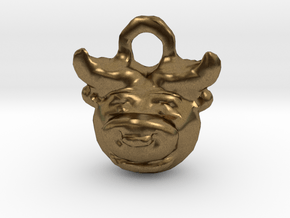 Zodiac Taurus Bull Pendant in Natural Bronze