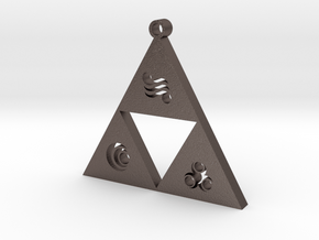 triforce in Polished Bronzed Silver Steel