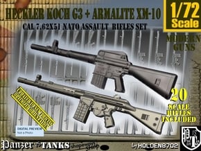 1-72 HK G3+AR-10 Set in Tan Fine Detail Plastic