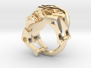 Cowboy Skull Size 9.5 in 14K Yellow Gold
