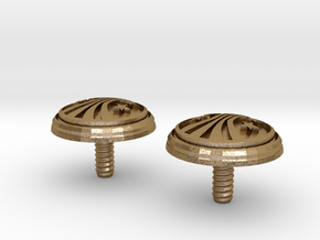 USCM Chinstrap Buttons 1 Set in Polished Gold Steel