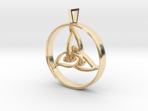 Triquetra Pendant in 14K Yellow Gold