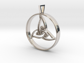 Triquetra Pendant in Rhodium Plated Brass