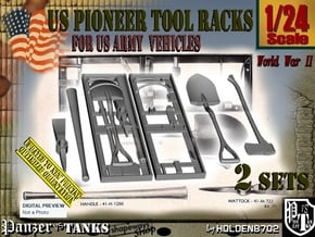 1/24 US Pioneer Tool Rack Set101 in Tan Fine Detail Plastic