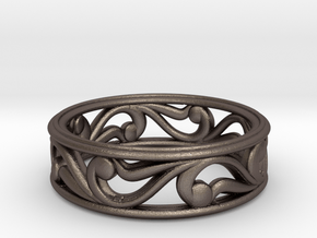 Bracelet "Move" in Polished Bronzed Silver Steel: Small