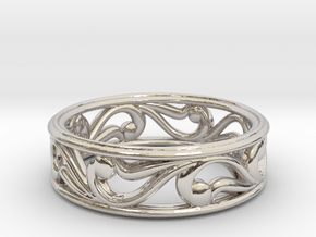 Bracelet "Move" in Rhodium Plated Brass: Small