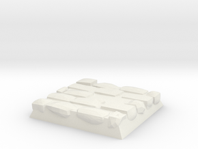 Cobble Stone Base in White Natural Versatile Plastic