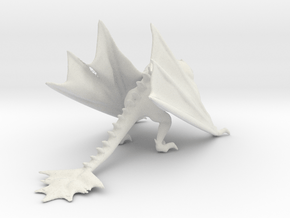 Dragon Model in White Natural Versatile Plastic: Medium