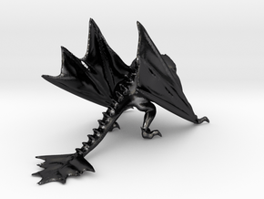 Dragon Model in Polished and Bronzed Black Steel: Medium