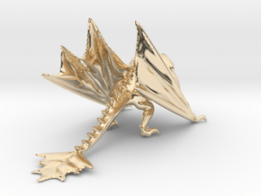 Dragon Model in 14k Gold Plated Brass: Medium