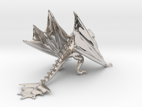 Dragon Model in Rhodium Plated Brass: Medium