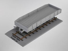 1/72nd scale Subn type freightcar in White Natural Versatile Plastic