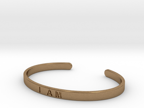 I Am Cuff in Natural Brass: Small