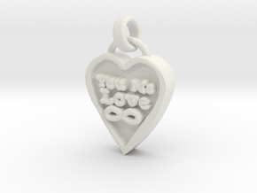 You Me Love Forever in White Natural Versatile Plastic