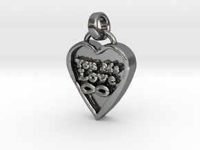 You Me Love Forever in Polished Silver (Interlocking Parts)