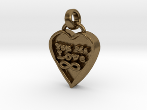 You Me Love Forever in Natural Bronze (Interlocking Parts)