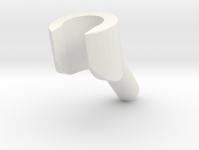 minifigure hand angled in White Natural Versatile Plastic