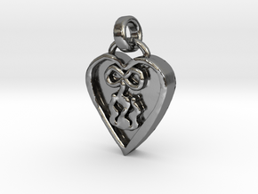 My Love Burns Forever in Polished Silver (Interlocking Parts)