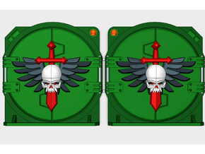 Death Angels : Mark-2 APC Round Doors in Tan Fine Detail Plastic