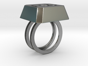 ESC ring in Fine Detail Polished Silver