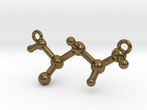 Taurine Molecule Pendant in Natural Bronze: Medium