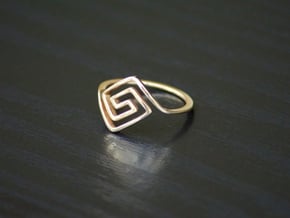 Square Spiral Ring in Polished Bronze: 7 / 54