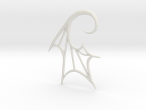 BatWing 6G earring in White Premium Versatile Plastic