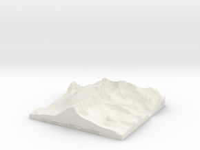 Mount Whitney: 6"x6" in White Natural Versatile Plastic