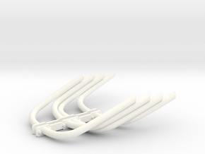 Zoomie Header Pipes in White Processed Versatile Plastic