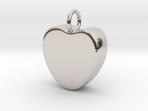 Candy Heart Pendant in Platinum