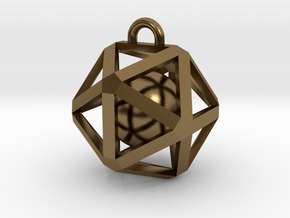 Caged Ball in Polished Bronze (Interlocking Parts)