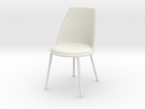 Miniature Aurora Chair - Cantori in White Natural Versatile Plastic: 1:12