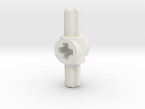 doube sided M to F axle connector in White Natural Versatile Plastic